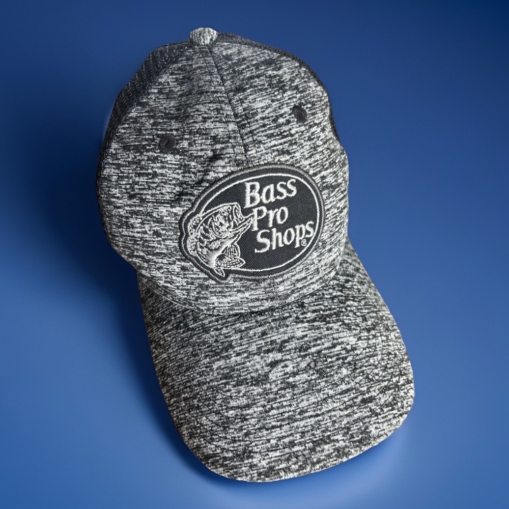 Youth Bass Pro Shops Trucker Hat Black Grey Adjustable Very Good Condition